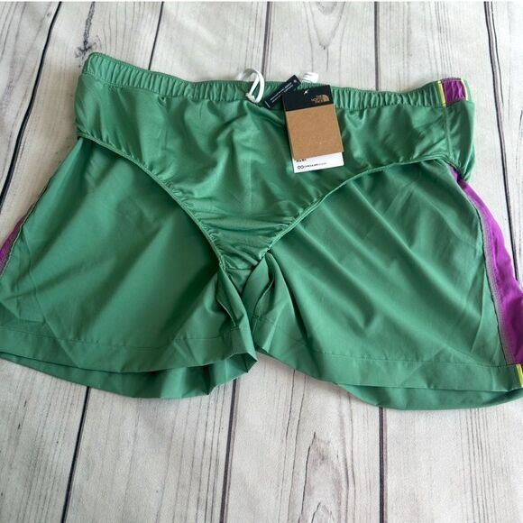 NWT!  THE NORTH FACE Circular Design Green/Purple Running Shorts Gym Hike Sz XXL - Picture 10 of 14
